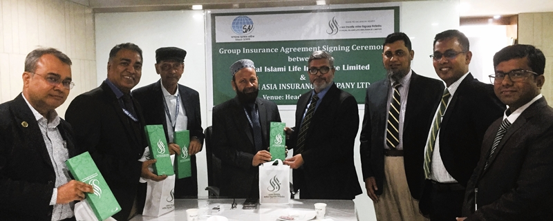 বেঙ্গল ইসলামি লাইফ ও সাউথ এশিয়া ইন্স্যুরেন্সের মধ্যে গ্রুপ ও স্বাস্থ্য বীমা চুক্তি