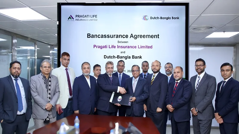 প্রগতি লাইফ ও ডাচ-বাংলার মধ্যে ব্যাংকাস্যুরেন্স চুক্তি